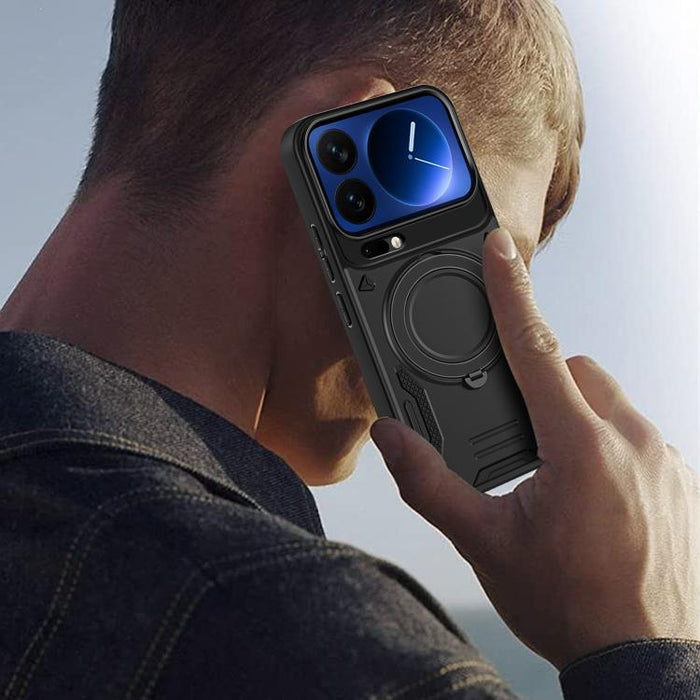 Funda para teléfono MagSafe 2 en 1 de TPU con soporte giratorio, For Xiaomi 17 Pro Max, For Xiaomi 17, For Xiaomi Poco F7 Ultra / Redmi K80 Pro