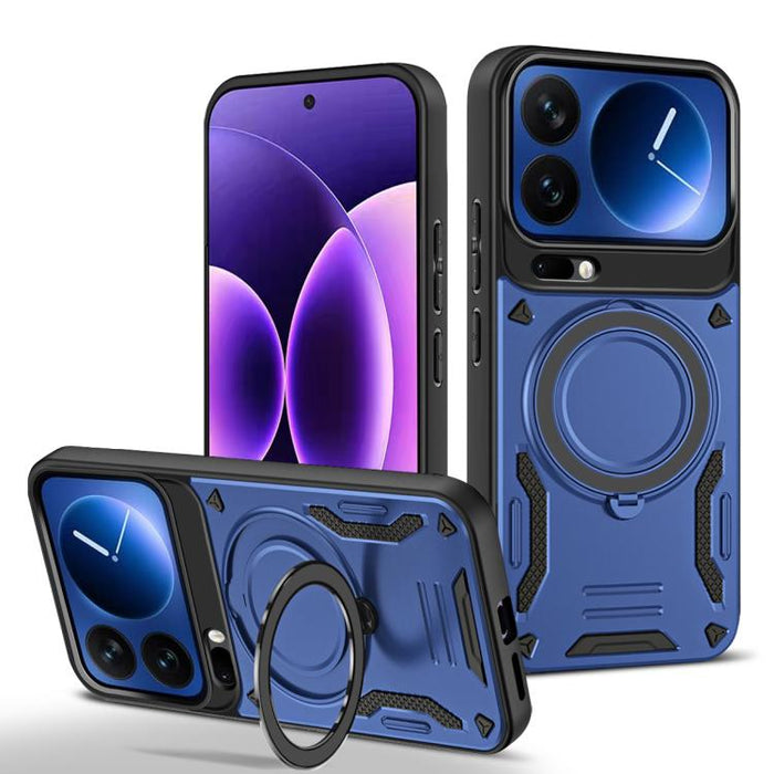 Funda para teléfono MagSafe 2 en 1 de TPU con soporte giratorio, For Xiaomi 17 Pro Max, For Xiaomi 17, For Xiaomi Poco F7 Ultra / Redmi K80 Pro