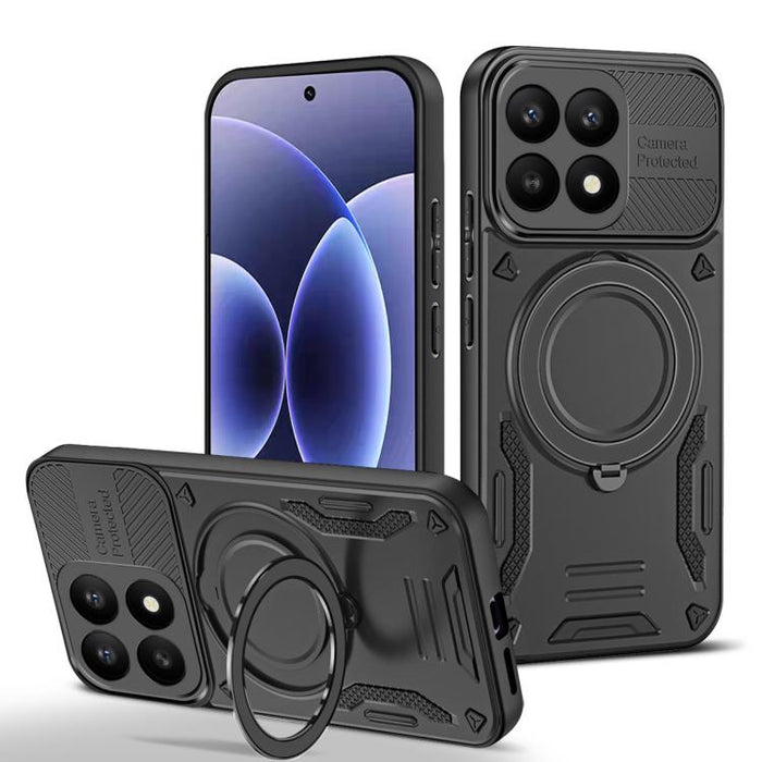 Funda para teléfono MagSafe 2 en 1 de TPU con soporte giratorio, For Xiaomi 17 Pro Max, For Xiaomi 17, For Xiaomi Poco F7 Ultra / Redmi K80 Pro