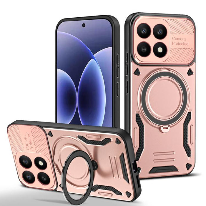 Funda para teléfono MagSafe 2 en 1 de TPU con soporte giratorio, For Xiaomi 17 Pro Max, For Xiaomi 17, For Xiaomi Poco F7 Ultra / Redmi K80 Pro