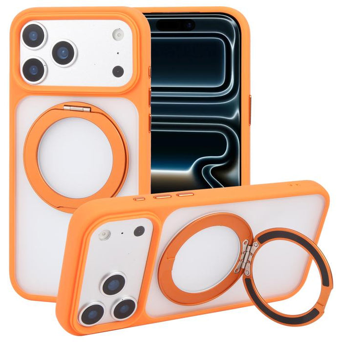 GEBEI Jazz Series 360 Degree Rotation Holder Skin Feel Frosted MagSafe Phone Case, For iPhone 17 Pro Max, For iPhone 17 Pro