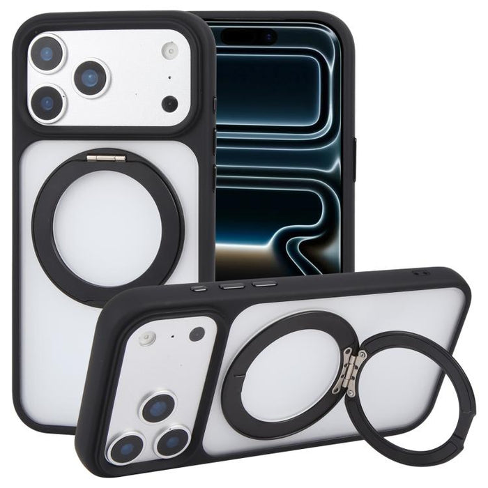 GEBEI Jazz Series 360 Degree Rotation Holder Skin Feel Frosted MagSafe Phone Case, For iPhone 17 Pro Max, For iPhone 17 Pro