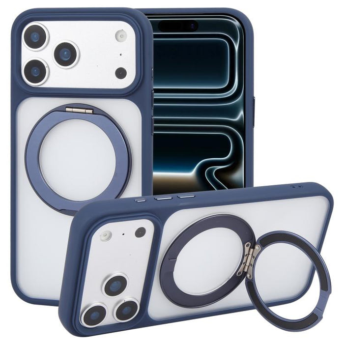 GEBEI Jazz Series 360 Degree Rotation Holder Skin Feel Frosted MagSafe Phone Case, For iPhone 17 Pro Max, For iPhone 17 Pro