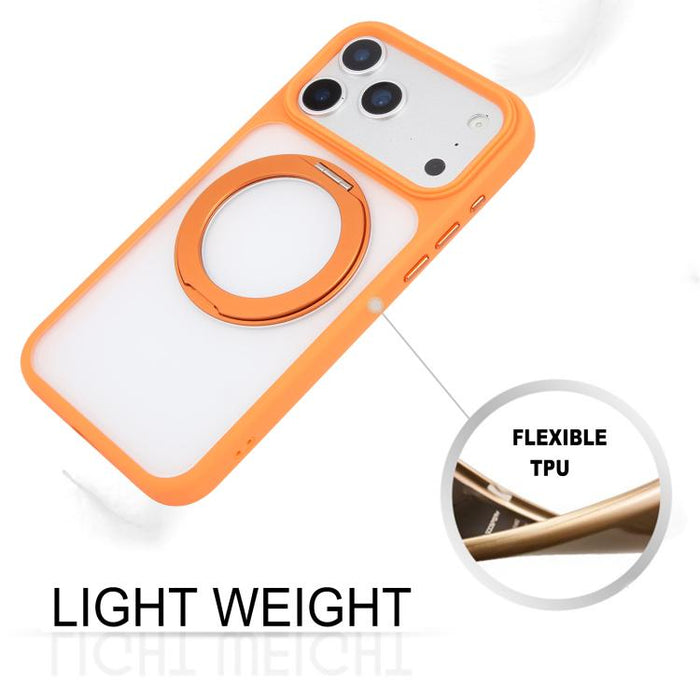 GEBEI Jazz Series 360 Degree Rotation Holder Skin Feel Frosted MagSafe Phone Case, For iPhone 17 Pro Max, For iPhone 17 Pro