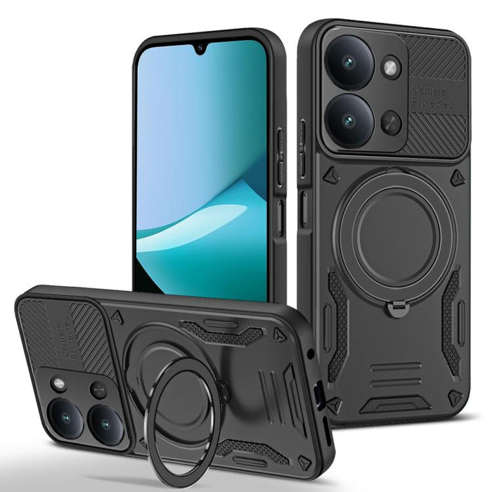 Funda para teléfono MagSafe 2 en 1 de TPU con soporte giratorio, For Redmi K90 Pro Max / Poco F8 Ultra 5G, For Redmi K90 / Poco F8 Pro 5G, For Redmi 15C 5G / 4G EU 173mm, For Redmi A5 4G 173.3mm, For Redmi 14C 5G / 4G, For Redmi Note 14 Pro+ 5G