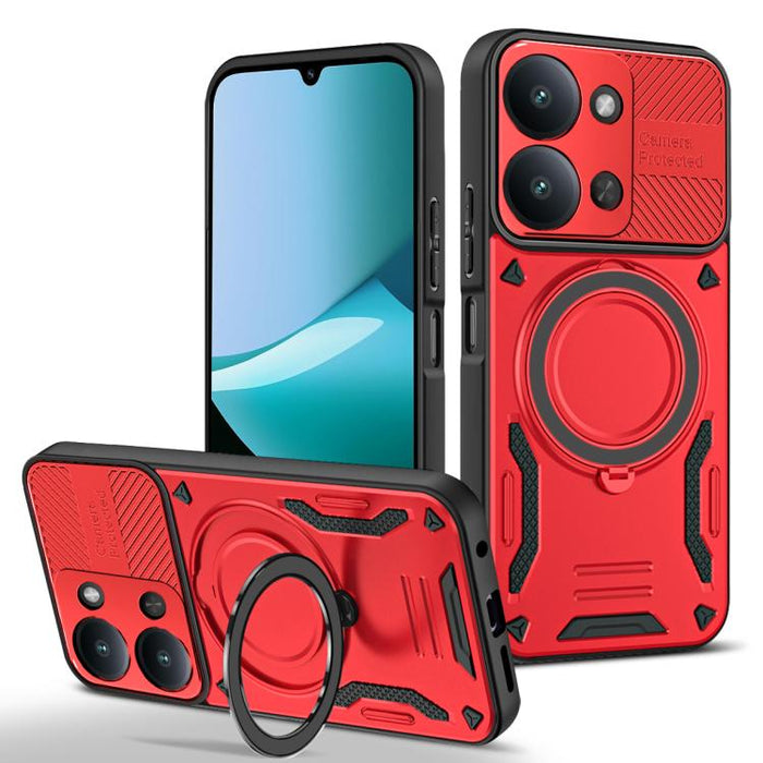 Funda para teléfono MagSafe 2 en 1 de TPU con soporte giratorio, For Redmi K90 Pro Max / Poco F8 Ultra 5G, For Redmi K90 / Poco F8 Pro 5G, For Redmi 15C 5G / 4G EU 173mm, For Redmi A5 4G 173.3mm, For Redmi 14C 5G / 4G, For Redmi Note 14 Pro+ 5G