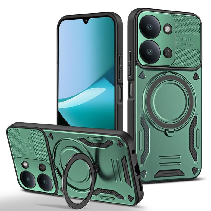 Funda para teléfono MagSafe 2 en 1 de TPU con soporte giratorio, For Redmi K90 Pro Max / Poco F8 Ultra 5G, For Redmi K90 / Poco F8 Pro 5G, For Redmi 15C 5G / 4G EU 173mm, For Redmi A5 4G 173.3mm, For Redmi 14C 5G / 4G, For Redmi Note 14 Pro+ 5G