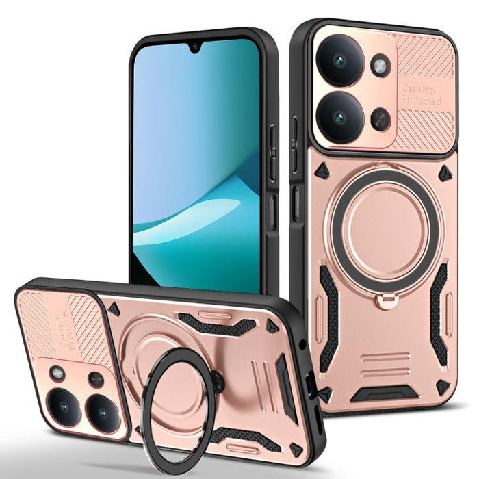 Funda para teléfono MagSafe 2 en 1 de TPU con soporte giratorio, For Redmi K90 Pro Max / Poco F8 Ultra 5G, For Redmi K90 / Poco F8 Pro 5G, For Redmi 15C 5G / 4G EU 173mm, For Redmi A5 4G 173.3mm, For Redmi 14C 5G / 4G, For Redmi Note 14 Pro+ 5G