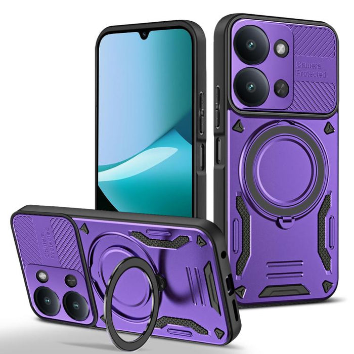 Funda para teléfono MagSafe 2 en 1 de TPU con soporte giratorio, For Redmi K90 Pro Max / Poco F8 Ultra 5G, For Redmi K90 / Poco F8 Pro 5G, For Redmi 15C 5G / 4G EU 173mm, For Redmi A5 4G 173.3mm, For Redmi 14C 5G / 4G, For Redmi Note 14 Pro+ 5G