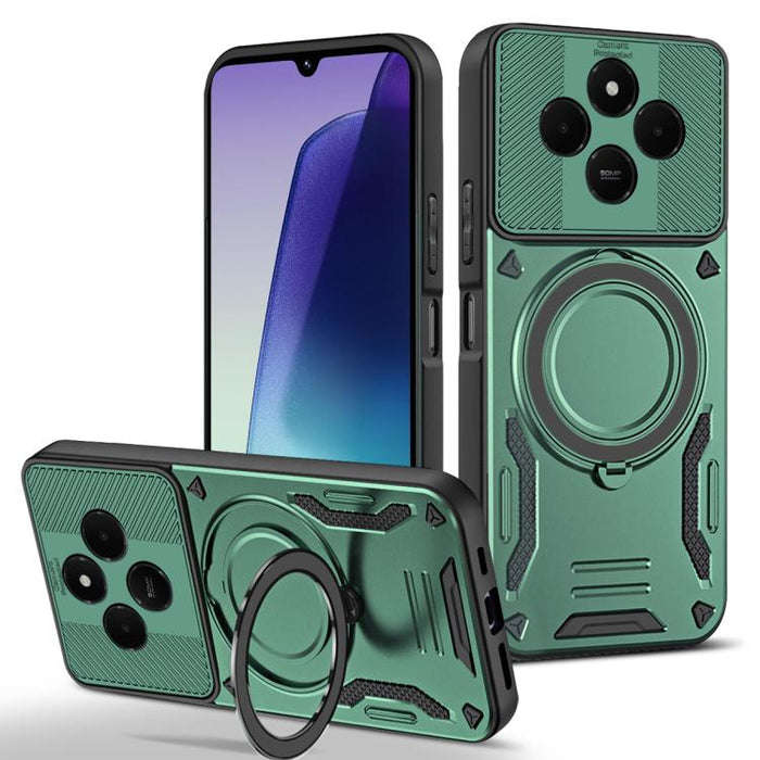 Funda para teléfono MagSafe 2 en 1 de TPU con soporte giratorio, For Redmi K90 Pro Max / Poco F8 Ultra 5G, For Redmi K90 / Poco F8 Pro 5G, For Redmi 15C 5G / 4G EU 173mm, For Redmi A5 4G 173.3mm, For Redmi 14C 5G / 4G, For Redmi Note 14 Pro+ 5G