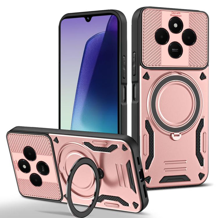 Funda para teléfono MagSafe 2 en 1 de TPU con soporte giratorio, For Redmi K90 Pro Max / Poco F8 Ultra 5G, For Redmi K90 / Poco F8 Pro 5G, For Redmi 15C 5G / 4G EU 173mm, For Redmi A5 4G 173.3mm, For Redmi 14C 5G / 4G, For Redmi Note 14 Pro+ 5G