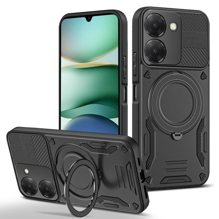Funda para teléfono MagSafe 2 en 1 de TPU con soporte giratorio, For Redmi K90 Pro Max / Poco F8 Ultra 5G, For Redmi K90 / Poco F8 Pro 5G, For Redmi 15C 5G / 4G EU 173mm, For Redmi A5 4G 173.3mm, For Redmi 14C 5G / 4G, For Redmi Note 14 Pro+ 5G