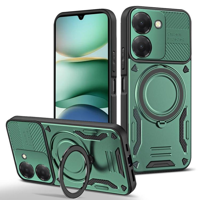 Funda para teléfono MagSafe 2 en 1 de TPU con soporte giratorio, For Redmi K90 Pro Max / Poco F8 Ultra 5G, For Redmi K90 / Poco F8 Pro 5G, For Redmi 15C 5G / 4G EU 173mm, For Redmi A5 4G 173.3mm, For Redmi 14C 5G / 4G, For Redmi Note 14 Pro+ 5G