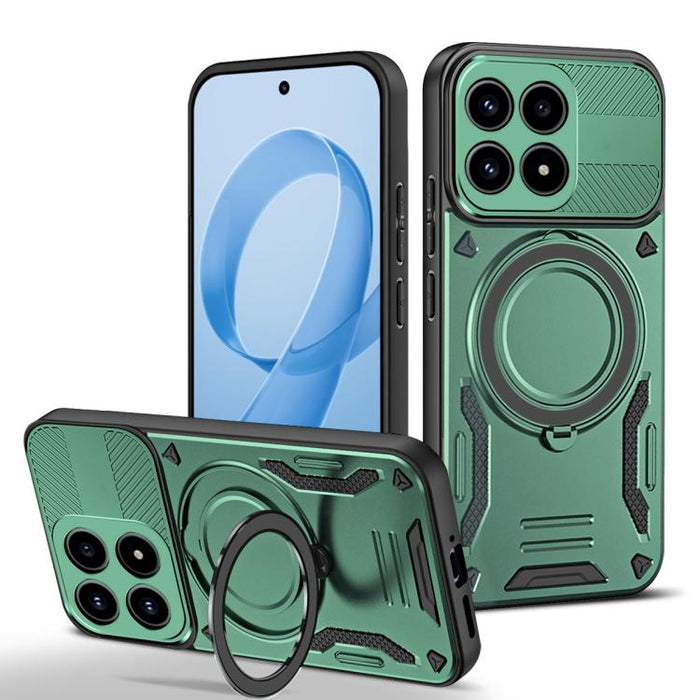 Funda para teléfono MagSafe 2 en 1 de TPU con soporte giratorio, For Redmi K90 Pro Max / Poco F8 Ultra 5G, For Redmi K90 / Poco F8 Pro 5G, For Redmi 15C 5G / 4G EU 173mm, For Redmi A5 4G 173.3mm, For Redmi 14C 5G / 4G, For Redmi Note 14 Pro+ 5G