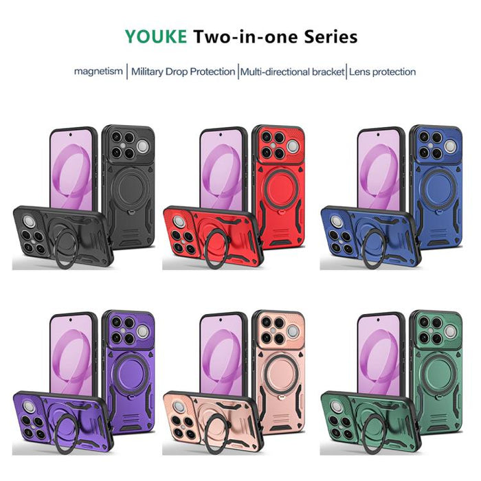 Funda para teléfono MagSafe 2 en 1 de TPU con soporte giratorio, For Redmi K90 Pro Max / Poco F8 Ultra 5G, For Redmi K90 / Poco F8 Pro 5G, For Redmi 15C 5G / 4G EU 173mm, For Redmi A5 4G 173.3mm, For Redmi 14C 5G / 4G, For Redmi Note 14 Pro+ 5G