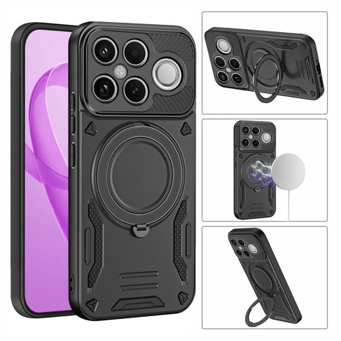 Funda para teléfono MagSafe 2 en 1 de TPU con soporte giratorio, For Redmi K90 Pro Max / Poco F8 Ultra 5G, For Redmi K90 / Poco F8 Pro 5G, For Redmi 15C 5G / 4G EU 173mm, For Redmi A5 4G 173.3mm, For Redmi 14C 5G / 4G, For Redmi Note 14 Pro+ 5G