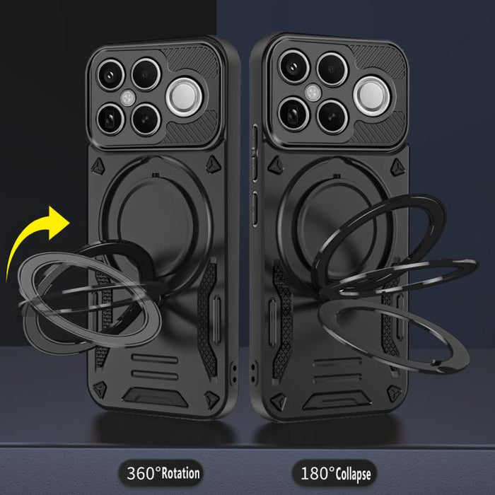 Funda para teléfono MagSafe 2 en 1 de TPU con soporte giratorio, For Redmi K90 Pro Max / Poco F8 Ultra 5G, For Redmi K90 / Poco F8 Pro 5G, For Redmi 15C 5G / 4G EU 173mm, For Redmi A5 4G 173.3mm, For Redmi 14C 5G / 4G, For Redmi Note 14 Pro+ 5G