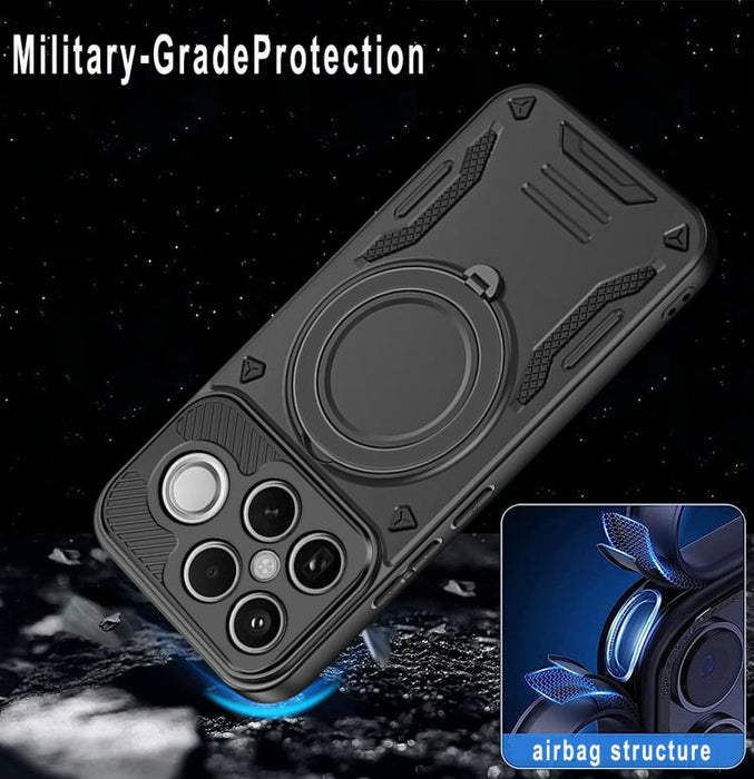 Funda para teléfono MagSafe 2 en 1 de TPU con soporte giratorio, For Redmi K90 Pro Max / Poco F8 Ultra 5G, For Redmi K90 / Poco F8 Pro 5G, For Redmi 15C 5G / 4G EU 173mm, For Redmi A5 4G 173.3mm, For Redmi 14C 5G / 4G, For Redmi Note 14 Pro+ 5G