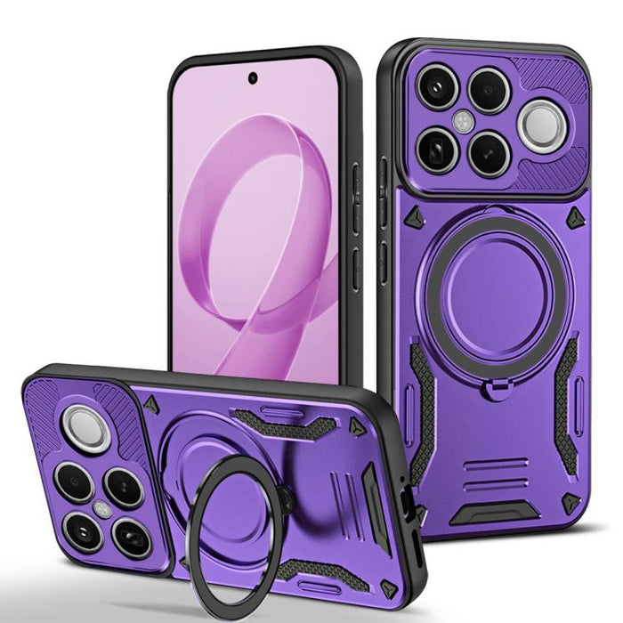 Funda para teléfono MagSafe 2 en 1 de TPU con soporte giratorio, For Redmi K90 Pro Max / Poco F8 Ultra 5G, For Redmi K90 / Poco F8 Pro 5G, For Redmi 15C 5G / 4G EU 173mm, For Redmi A5 4G 173.3mm, For Redmi 14C 5G / 4G, For Redmi Note 14 Pro+ 5G