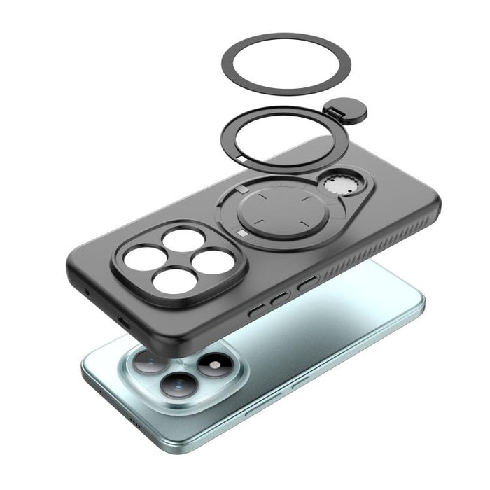 Funda Ring Shield MagSafe de TPU para teléfono con soporte giratorio de 360 grados, For Redmi Note 15 Pro+ 5G 163.3mm, For Redmi Note 15 4G / 5G Global 164mm, For Redmi Note 15 Pro 4G Global 163.2mm, For Redmi Note 15 Pro 5G Global 163.6mm           ...