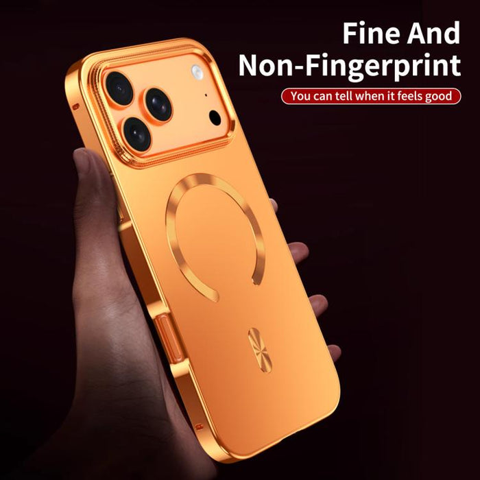 Frosted Magnetic Shield MagSafe Alloy Metal Phone Case, For iPhone 17 Pro Max, For iPhone 17 Pro, For iPhone 17, For iPhone Air, For iPhone 16 Pro Max, For iPhone 16 Pro, For iPhone 15 Pro Max, For iPhone 15 Pro