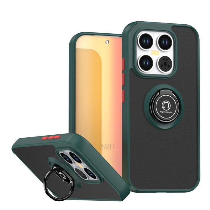 Funda para teléfono Q Shadow 1 Series de TPU + PC con anillo, For Xiaomi 17T Pro 5G, For Xiaomi 17T 5G, For Xiaomi 17 Pro Max, For Xiaomi 17 Pro, For Xiaomi 17, For Xiaomi 15T Pro 5G, For Xiaomi 15T 5G, For Xiaomi 15 5G