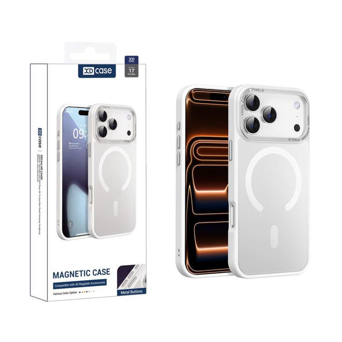XDcase Metal Lens Frame Skin Feel Magnetic Phone Case, For iPhone 17 Pro Max, For iPhone 17 Pro, For iPhone 17