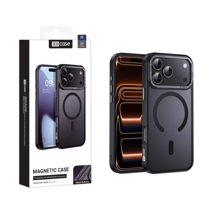 XDcase Metal Lens Frame Skin Feel Magnetic Phone Case, For iPhone 17 Pro Max, For iPhone 17 Pro, For iPhone 17