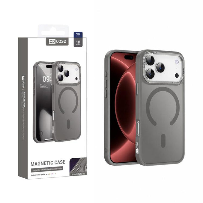 XDcase Metal Lens Frame Skin Feel Magnetic Phone Case, For iPhone 17 Pro Max, For iPhone 17 Pro, For iPhone 17