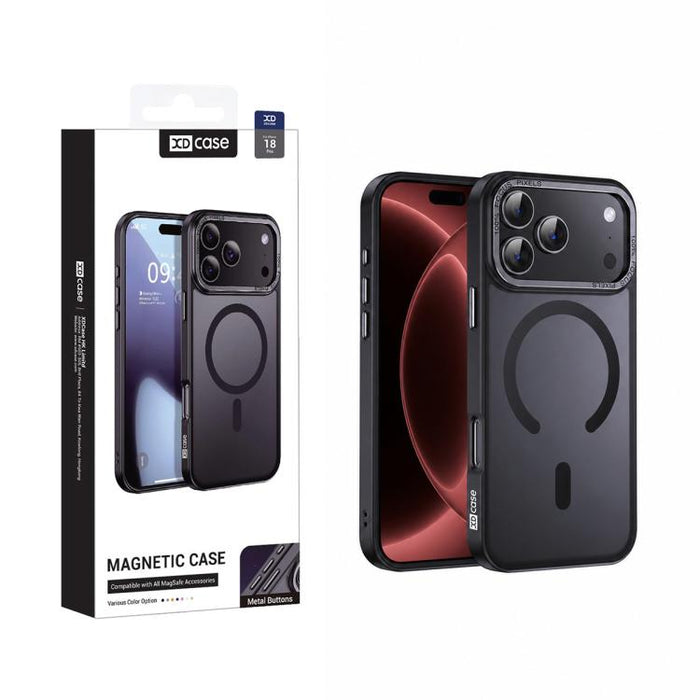 XDcase Metal Lens Frame Skin Feel Magnetic Phone Case, For iPhone 17 Pro Max, For iPhone 17 Pro, For iPhone 17