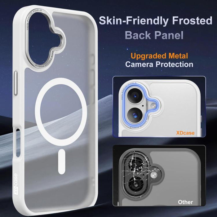 XDcase Metal Lens Frame Skin Feel Magnetic Phone Case, For iPhone 17 Pro Max, For iPhone 17 Pro, For iPhone 17