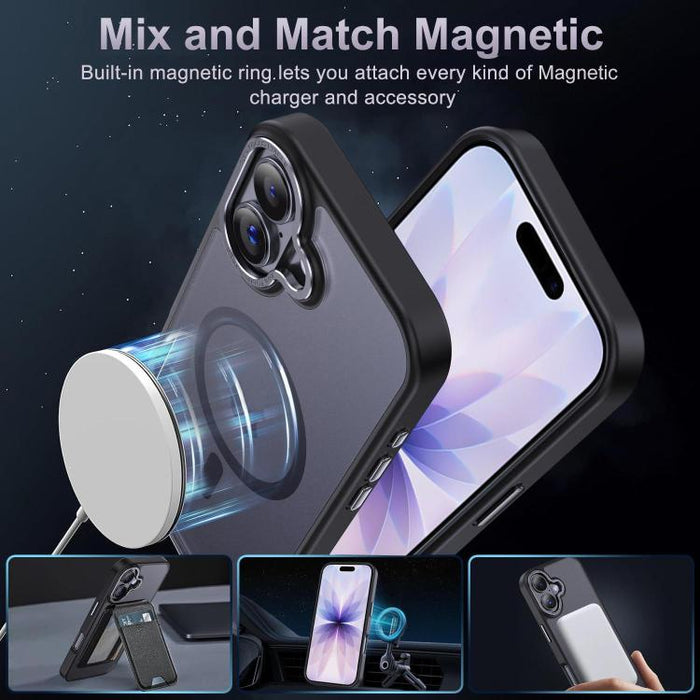 XDcase Metal Lens Frame Skin Feel Magnetic Phone Case, For iPhone 17 Pro Max, For iPhone 17 Pro, For iPhone 17