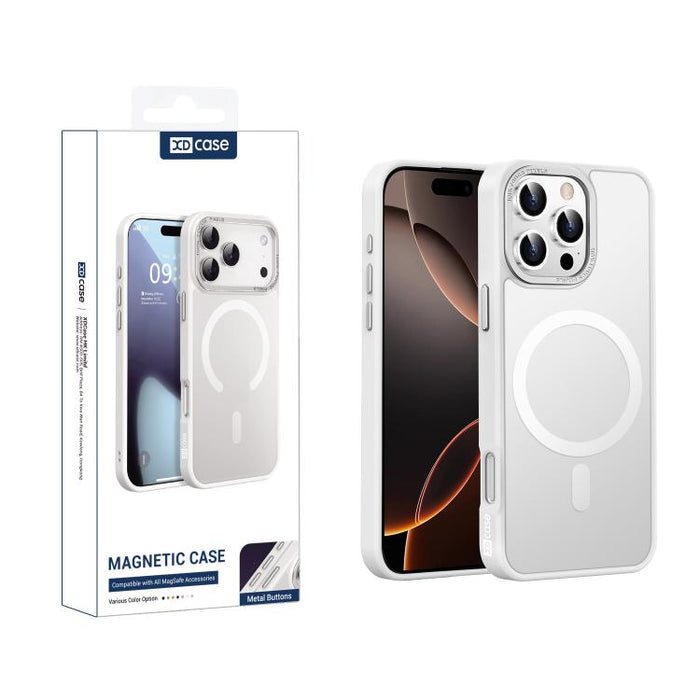 XDcase Metal Lens Frame Skin Feel Magnetic Phone Case, For iPhone 16 Pro Max, For iPhone 16 Pro, For iPhone 15 Pro Max, For iPhone 15 Pro