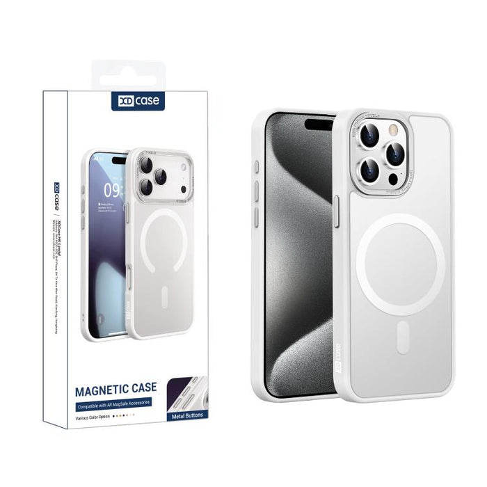 XDcase Metal Lens Frame Skin Feel Magnetic Phone Case, For iPhone 16 Pro Max, For iPhone 16 Pro, For iPhone 15 Pro Max, For iPhone 15 Pro