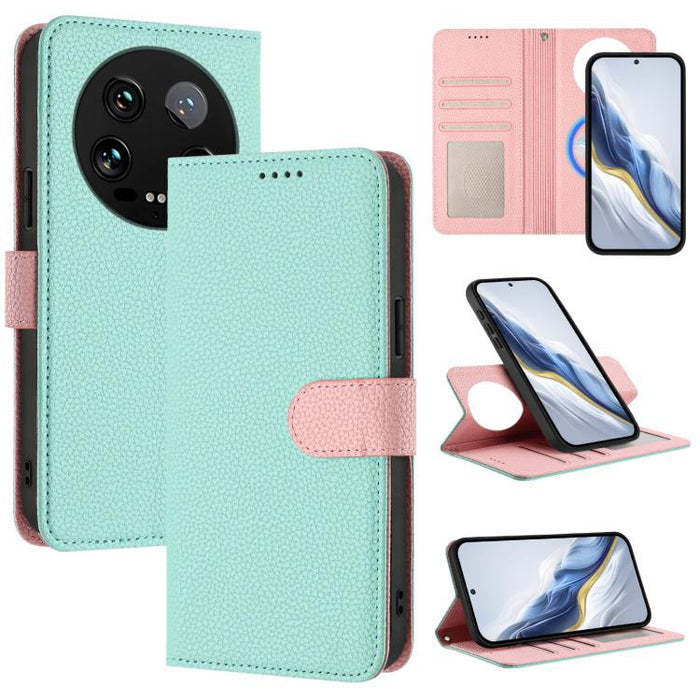 Funda magnética desmontable para teléfono con textura de lichi y cubierta de cuero vegano., For Xiaomi 15 Pro, For Xiaomi 15, For Xiaomi 14T Pro, For Xiaomi 14T, For Xiaomi 14 Ultra