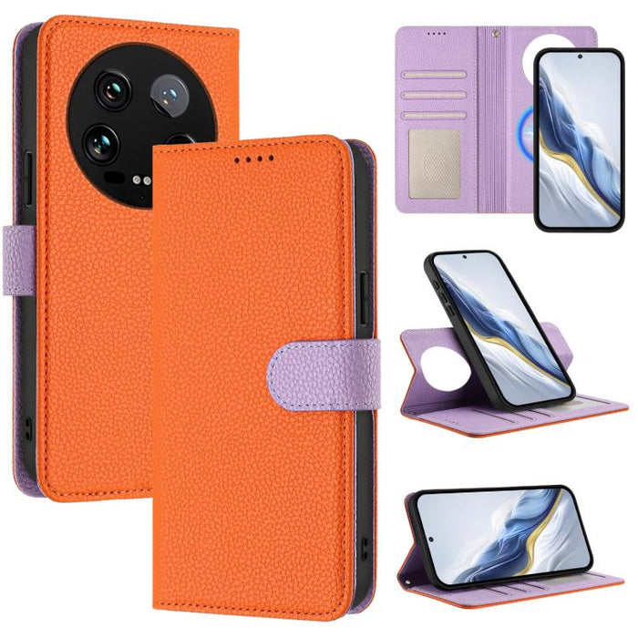Funda magnética desmontable para teléfono con textura de lichi y cubierta de cuero vegano., For Xiaomi 15 Pro, For Xiaomi 15, For Xiaomi 14T Pro, For Xiaomi 14T, For Xiaomi 14 Ultra