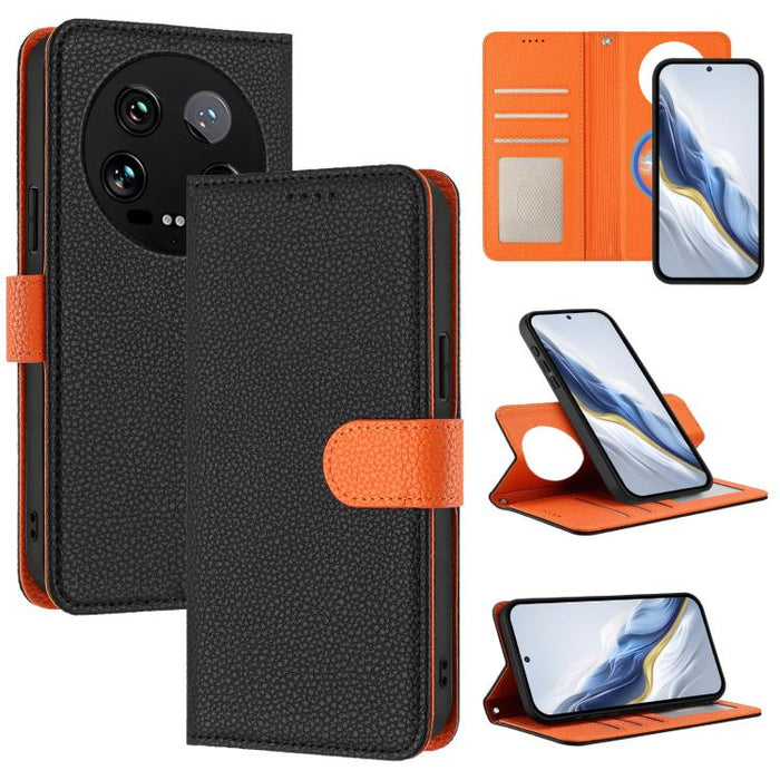 Funda magnética desmontable para teléfono con textura de lichi y cubierta de cuero vegano., For Xiaomi 15 Pro, For Xiaomi 15, For Xiaomi 14T Pro, For Xiaomi 14T, For Xiaomi 14 Ultra