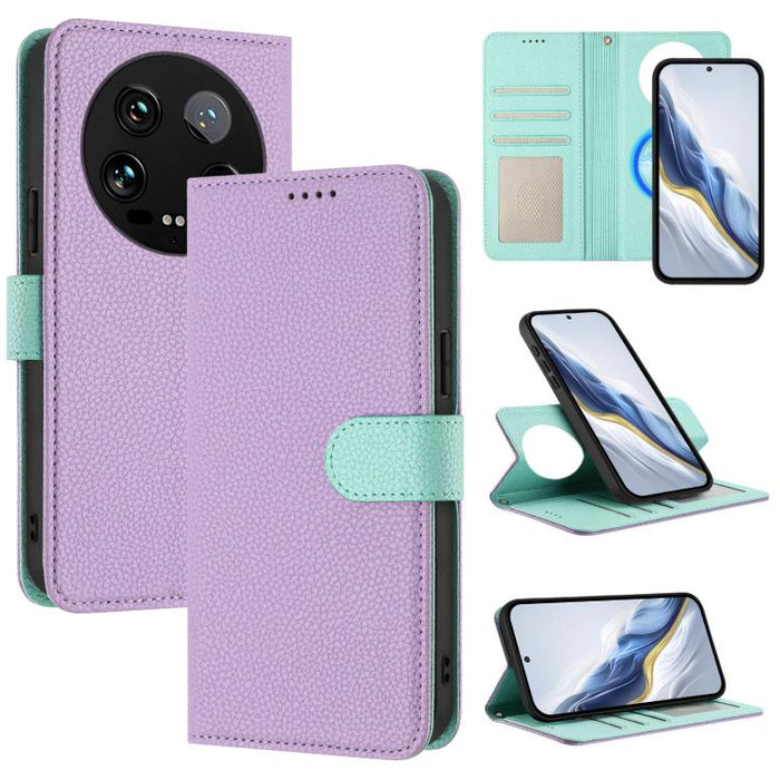 Funda magnética desmontable para teléfono con textura de lichi y cubierta de cuero vegano., For Xiaomi 15 Pro, For Xiaomi 15, For Xiaomi 14T Pro, For Xiaomi 14T, For Xiaomi 14 Ultra