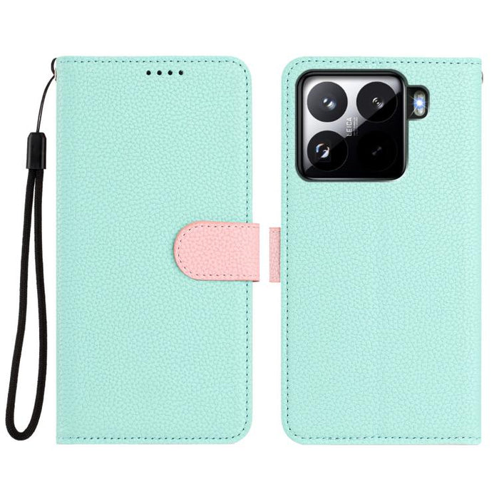 Funda magnética desmontable para teléfono con textura de lichi y cubierta de cuero vegano., For Xiaomi 15 Pro, For Xiaomi 15, For Xiaomi 14T Pro, For Xiaomi 14T, For Xiaomi 14 Ultra