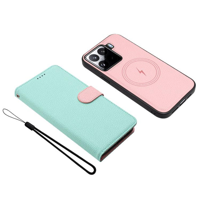 Funda magnética desmontable para teléfono con textura de lichi y cubierta de cuero vegano., For Xiaomi 15 Pro, For Xiaomi 15, For Xiaomi 14T Pro, For Xiaomi 14T, For Xiaomi 14 Ultra