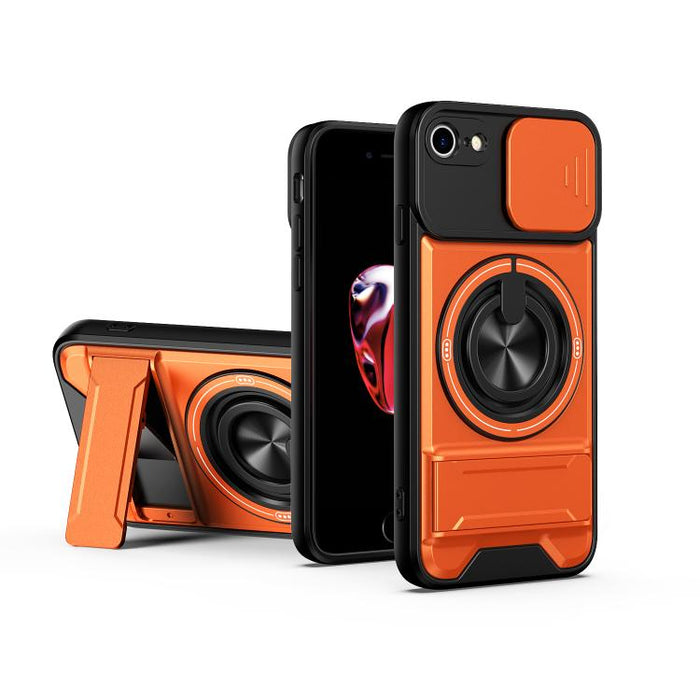 Funda para teléfono multifuncional magnética a prueba de golpes con ventana deslizante para lente, For iPhone 12, For iPhone 12 Pro Max, For iPhone 12 Pro, For iPhone 11 Pro Max, For iPhone 11, For iPhone XS Max