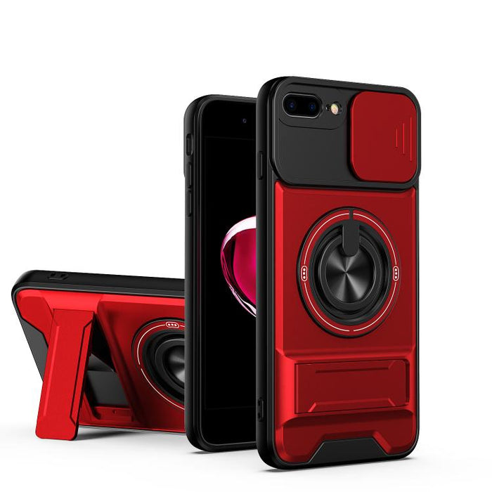 Funda para teléfono multifuncional magnética a prueba de golpes con ventana deslizante para lente, For iPhone 12, For iPhone 12 Pro Max, For iPhone 12 Pro, For iPhone 11 Pro Max, For iPhone 11, For iPhone XS Max