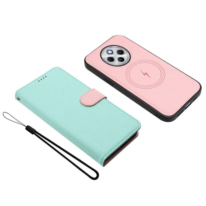 Funda magnética desmontable para teléfono con textura de lichi y cubierta de cuero vegano., For Redmi 14C 4G / 14R 5G / Poco C75, For Redmi Note 14 5G Global, For Redmi Note 14 Pro+ 5G Global, For Redmi Note 14 Pro 5G Global                            ...