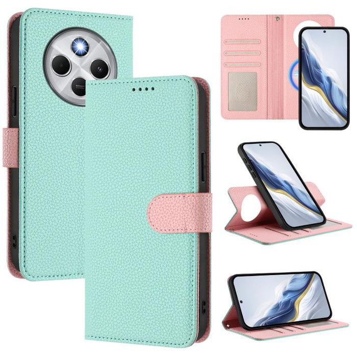 Funda magnética desmontable para teléfono con textura de lichi y cubierta de cuero vegano., For Redmi 14C 4G / 14R 5G / Poco C75, For Redmi Note 14 5G Global, For Redmi Note 14 Pro+ 5G Global, For Redmi Note 14 Pro 5G Global                            ...