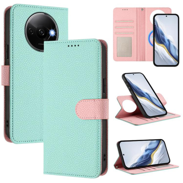 Funda magnética desmontable para teléfono con textura de lichi y cubierta de cuero vegano., For Redmi 14C 4G / 14R 5G / Poco C75, For Redmi Note 14 5G Global, For Redmi Note 14 Pro+ 5G Global, For Redmi Note 14 Pro 5G Global                            ...