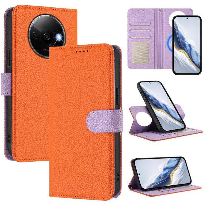 Funda magnética desmontable para teléfono con textura de lichi y cubierta de cuero vegano., For Redmi 14C 4G / 14R 5G / Poco C75, For Redmi Note 14 5G Global, For Redmi Note 14 Pro+ 5G Global, For Redmi Note 14 Pro 5G Global                            ...