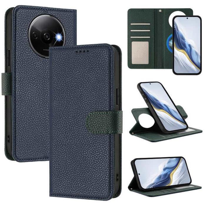 Funda magnética desmontable para teléfono con textura de lichi y cubierta de cuero vegano., For Redmi 14C 4G / 14R 5G / Poco C75, For Redmi Note 14 5G Global, For Redmi Note 14 Pro+ 5G Global, For Redmi Note 14 Pro 5G Global                            ...