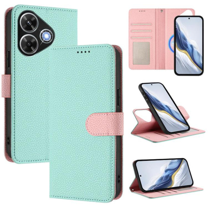 Funda magnética desmontable para teléfono con textura de lichi y cubierta de cuero vegano., For Redmi 14C 4G / 14R 5G / Poco C75, For Redmi Note 14 5G Global, For Redmi Note 14 Pro+ 5G Global, For Redmi Note 14 Pro 5G Global                            ...