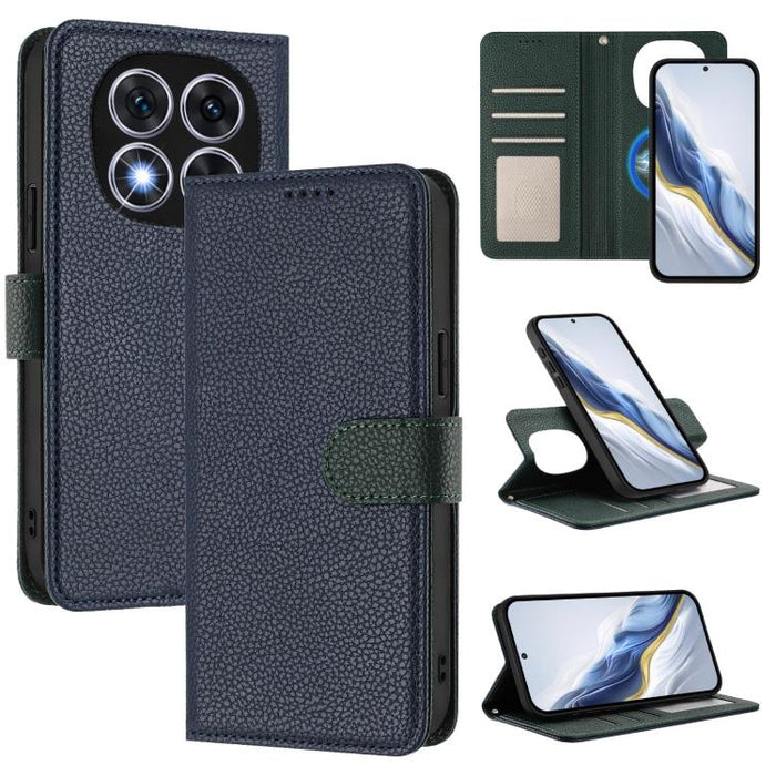Funda magnética desmontable para teléfono con textura de lichi y cubierta de cuero vegano., For Redmi 14C 4G / 14R 5G / Poco C75, For Redmi Note 14 5G Global, For Redmi Note 14 Pro+ 5G Global, For Redmi Note 14 Pro 5G Global                            ...