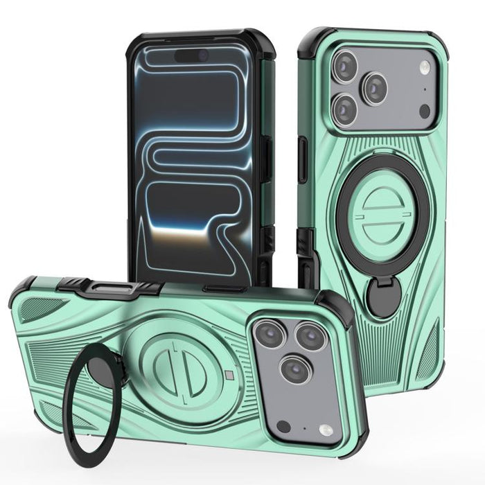 Star Ring Metallic Pivot Bracket Magnetic Phone Case, For iPhone 17 Pro Max, For iPhone 17 Pro, For iPhone 17, For iPhone Air, For iPhone 16 Pro Max, For iPhone 16 Pro, For iPhone 16